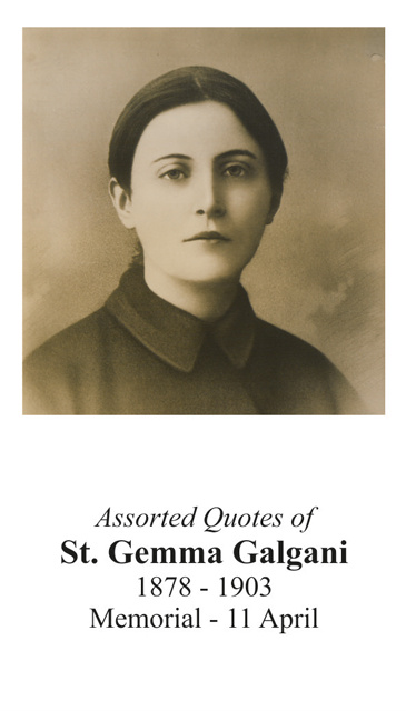 St. Gemma Galgani Holy Card